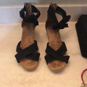 ugg ankle tie strap wedge sandal